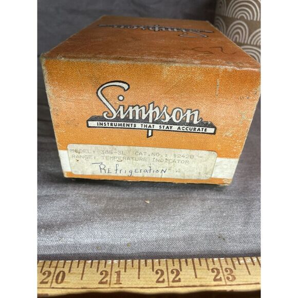 Vtg 1958 SIMPSON Model 385-3L Temperature Indicator box Manual WORKS - Picture 3 of 15